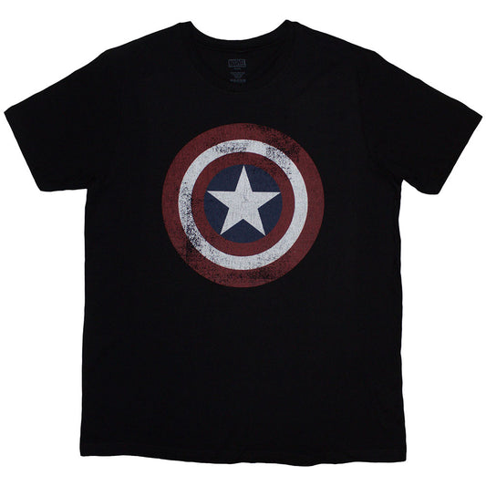 Marvel Comics T-Shirt: Captain America Distressed Shield