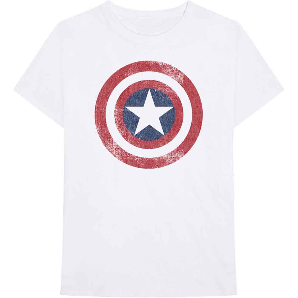 Marvel Comics T-Shirt: Captain America Distressed Shield