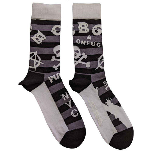 CBGB Socks: Logos Striped