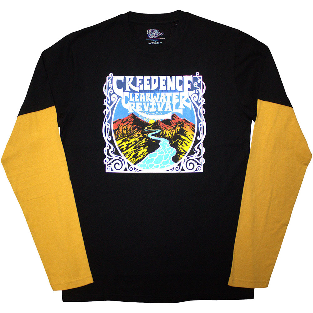 Creedence Clearwater Revival Layered Long Sleeve T-Shirt: River