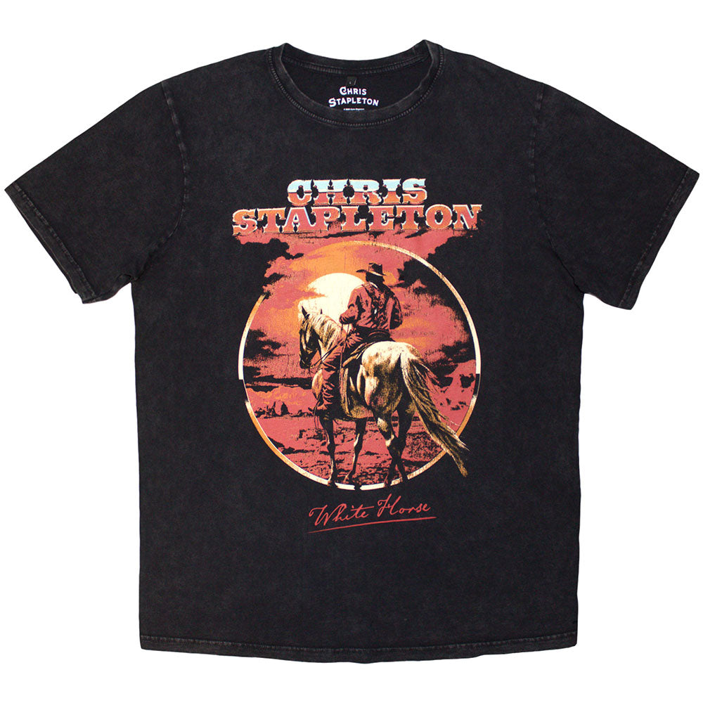 Chris Stapleton Stone Wash T-Shirt: White Horse