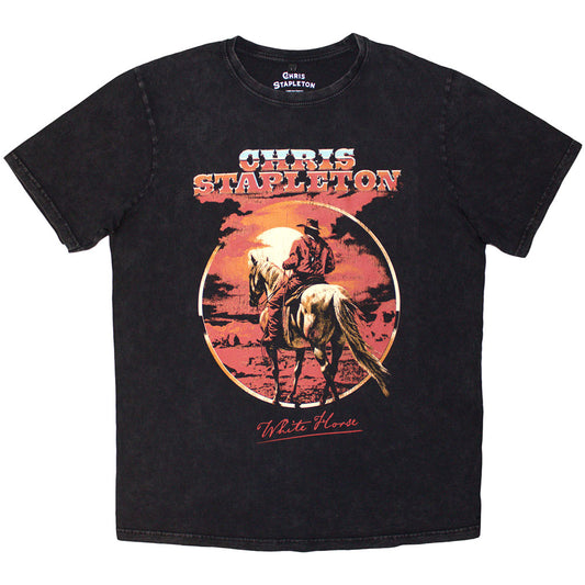 Chris Stapleton Stone Wash T-Shirt: White Horse