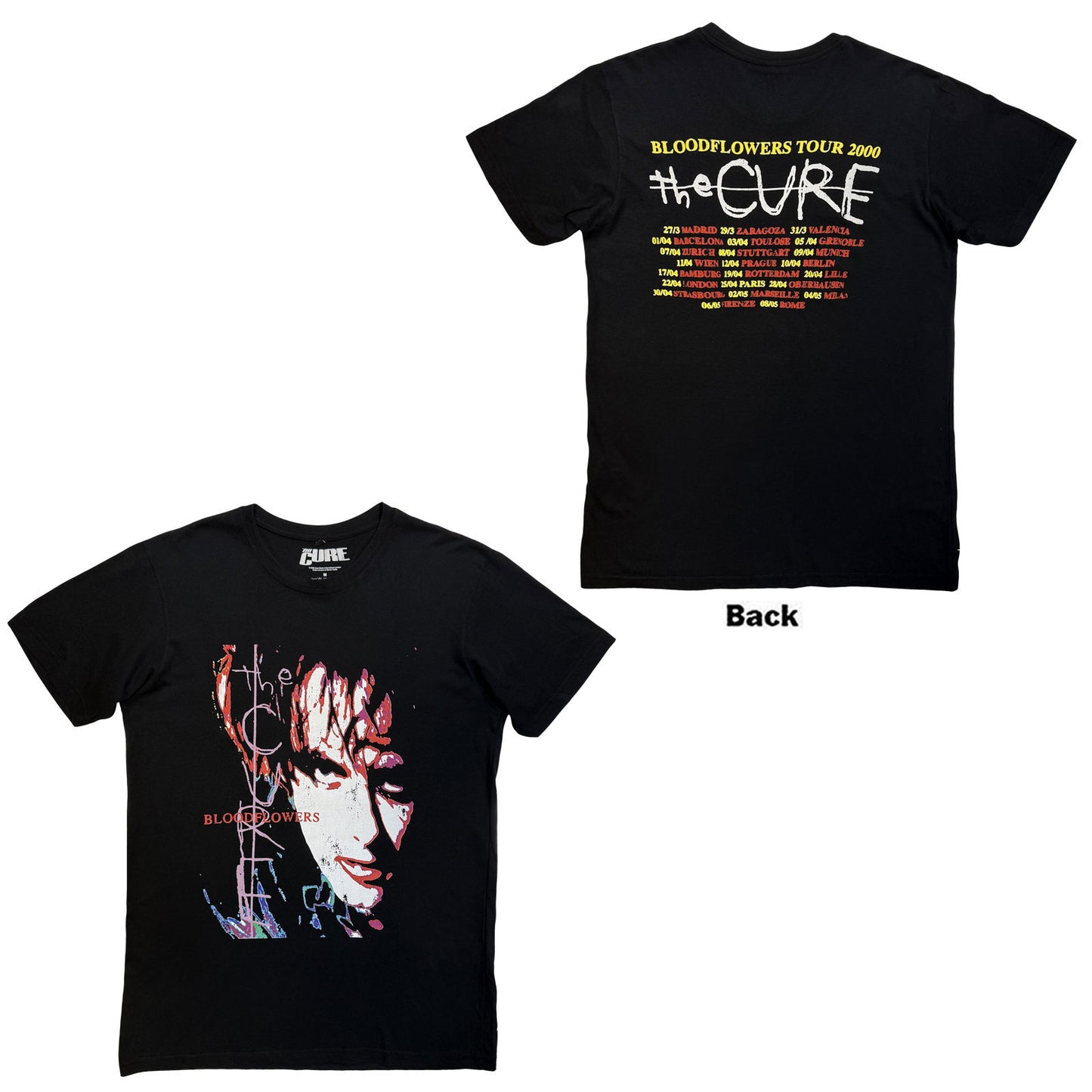 The Cure Carbon T-Shirt: Bloodflowers Tour '00