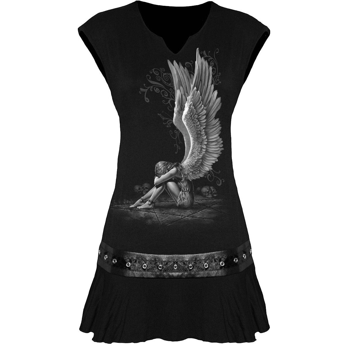Spiral Ladies Stud Waist Mini Dress: Enslaved Angel