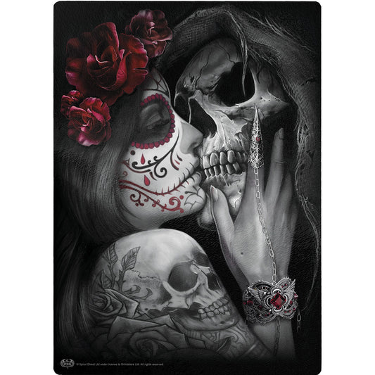 Spiral Glass Chopping Board: Dead Kiss