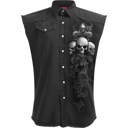 Spiral Worker Shirt: Skull Scroll