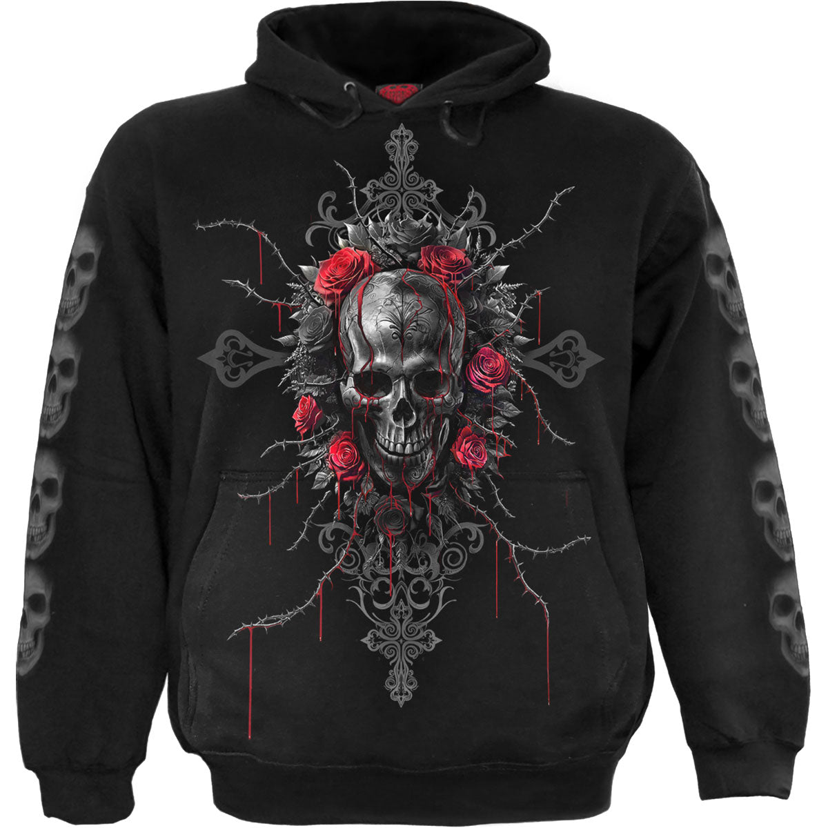 Spiral Pullover Hoodie: Love Is Dead