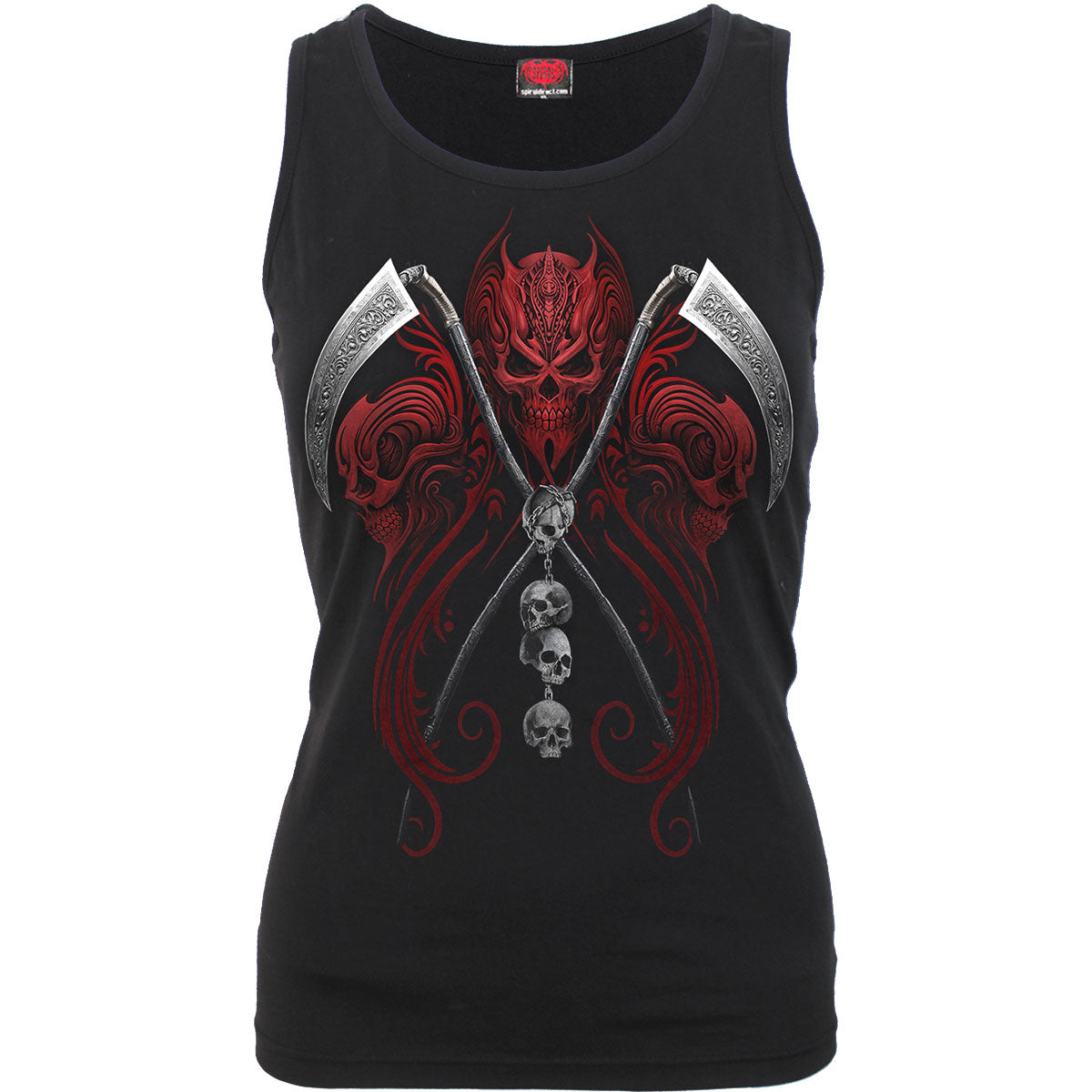 Spiral Ladies Razor Back Vest T-Shirt: Reaperess