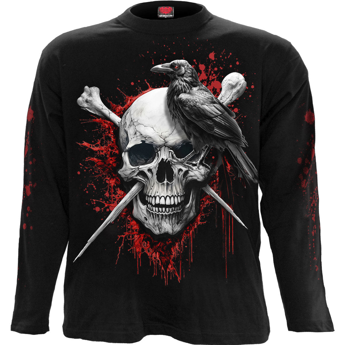 Spiral Long Sleeve T-Shirt: Death Raven
