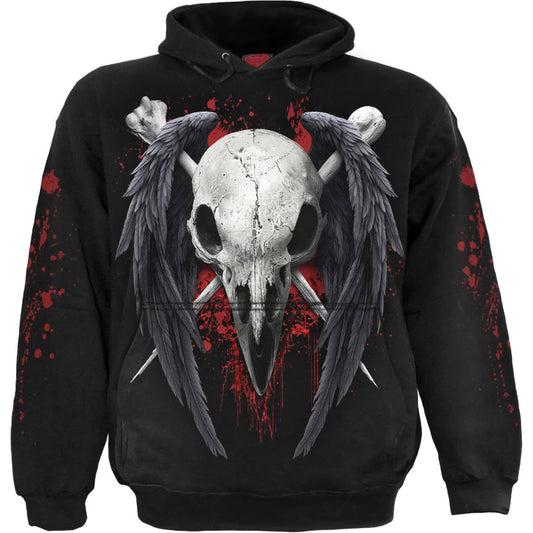 Spiral Pullover Hoodie: Death Raven