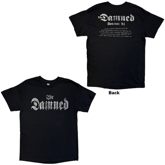 The Damned T-Shirt: Distressed Logo EU Tour Summer 24
