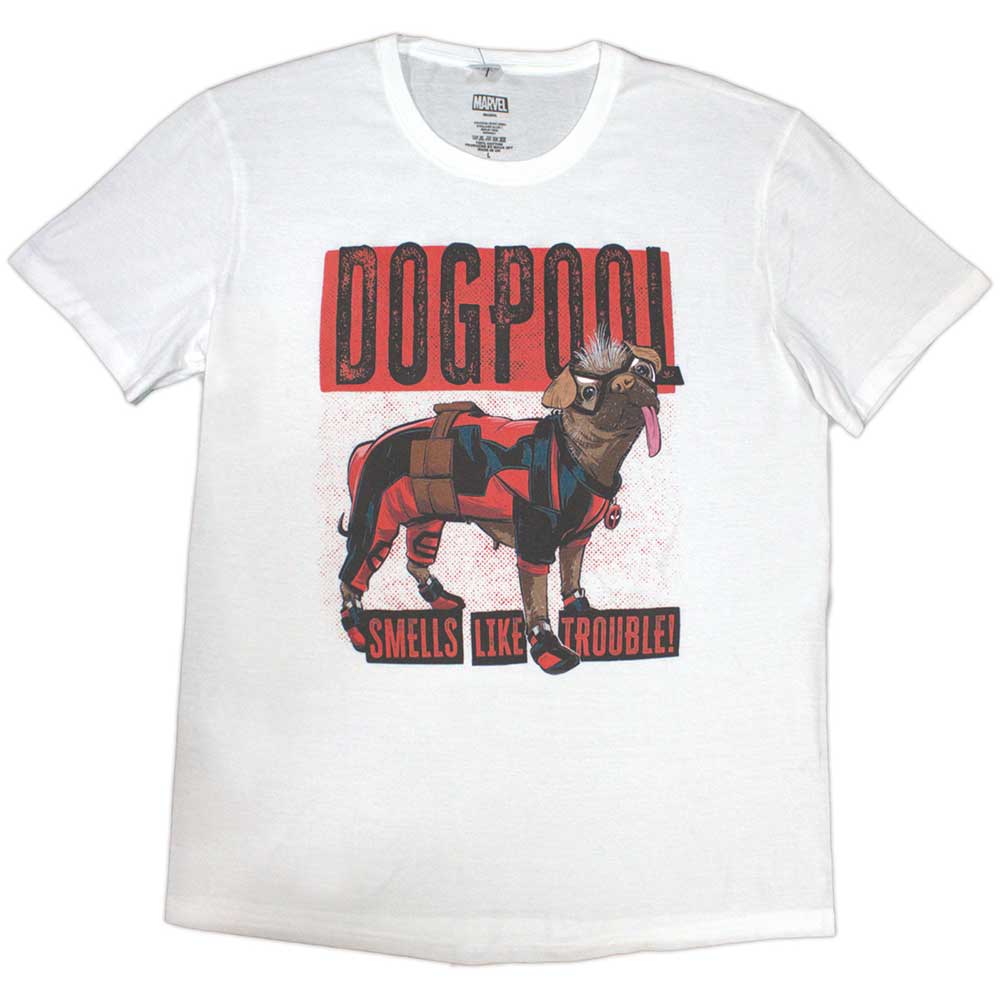 Marvel Comics T-Shirt: Deadpool Dogpool Smells Like Trouble