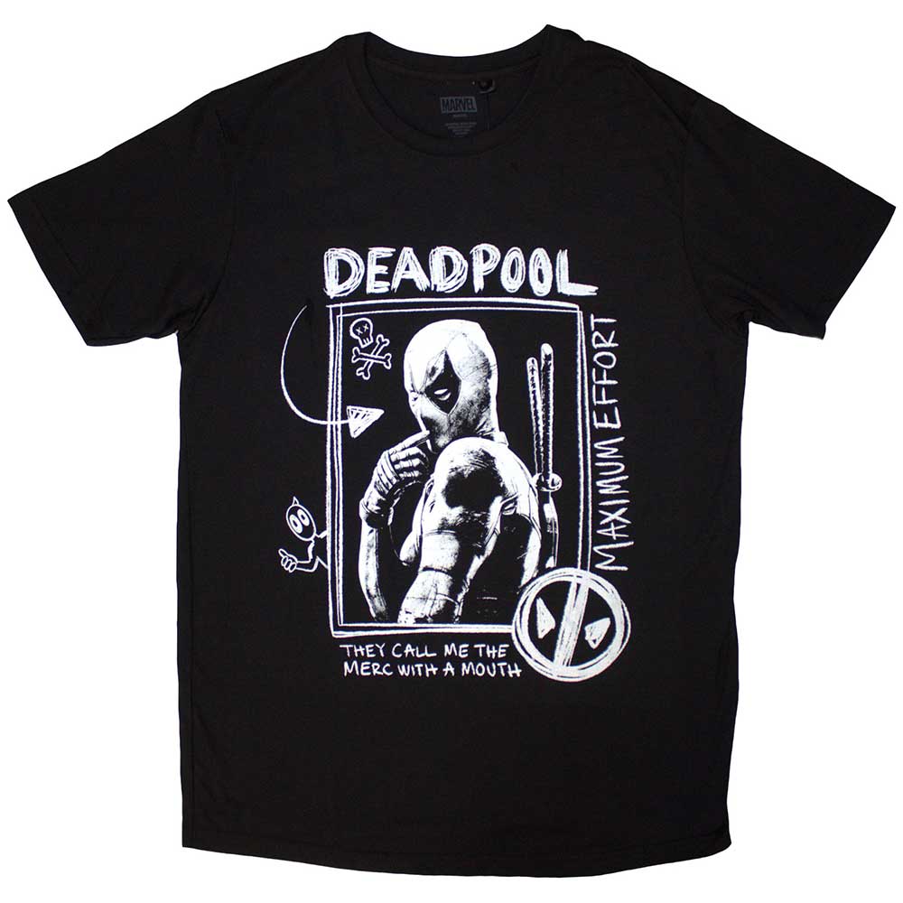 Marvel Comics T-Shirt: Deadpool Merc With A Mouth Max Effort