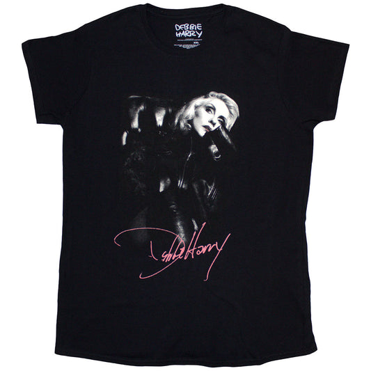 Debbie Harry Ladies T-Shirt: Leather Girl