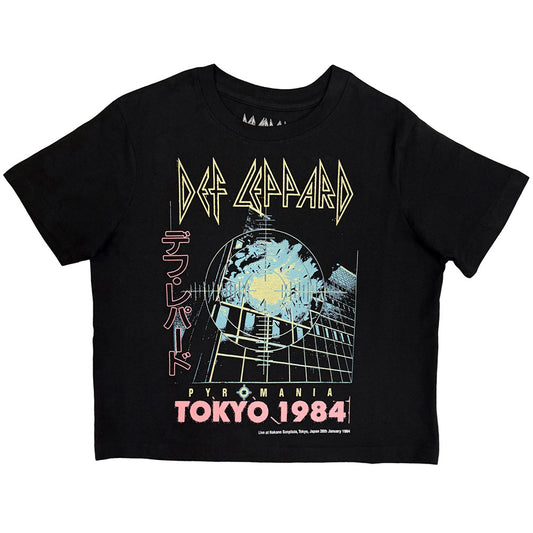 Def Leppard Ladies Crop Top: Tokyo
