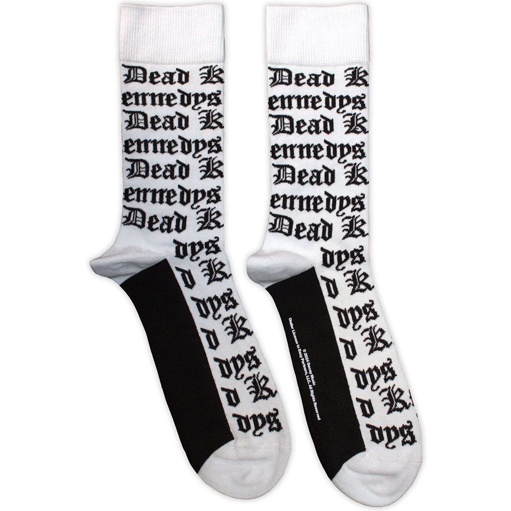 Dead Kennedys Socks: Gothic Logo Pattern