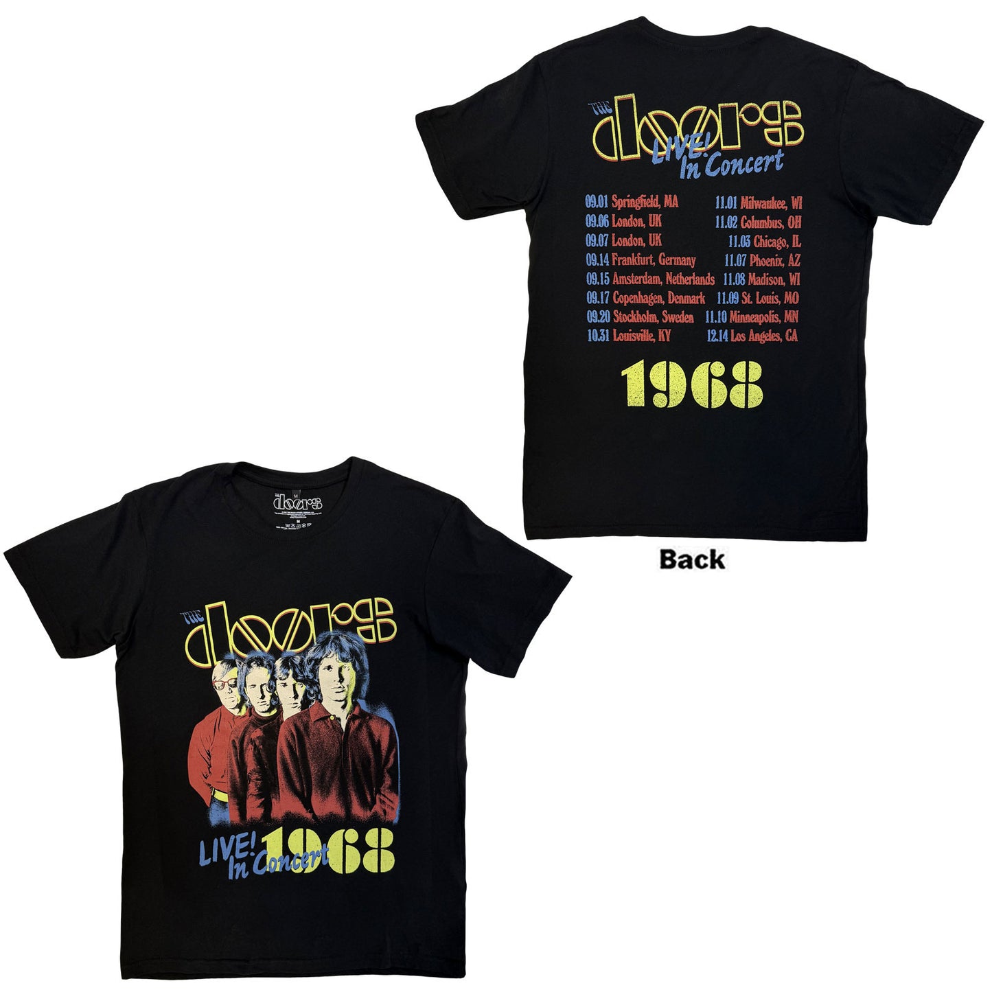 The Doors Premium Carbon T-Shirt: Live In Concert '68