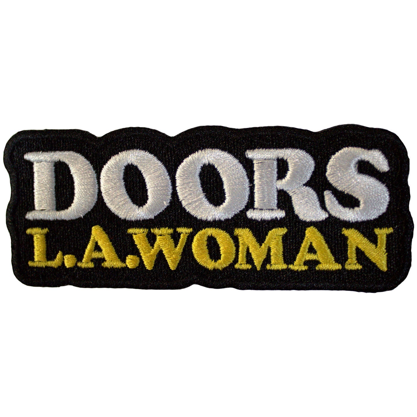 The Doors Patch: LA Woman Text Logo on Black