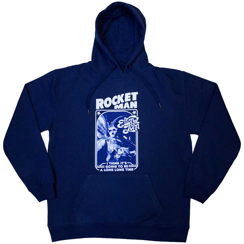 Elton John Pullover Hoodie: Rocketman - Feather Suit Mono