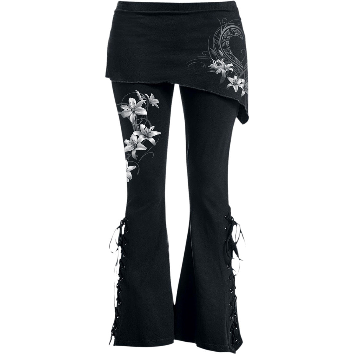 Spiral Ladies Boot Cut Leggings with Micro Skirt: Pure Of Heart