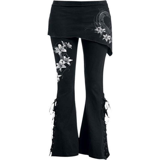 Spiral Ladies Boot Cut Leggings with Micro Skirt: Pure Of Heart