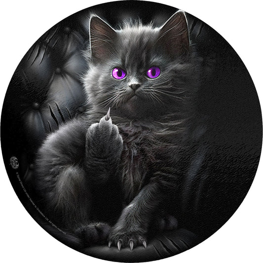 Spiral Glass Chopping Board: Cattitude