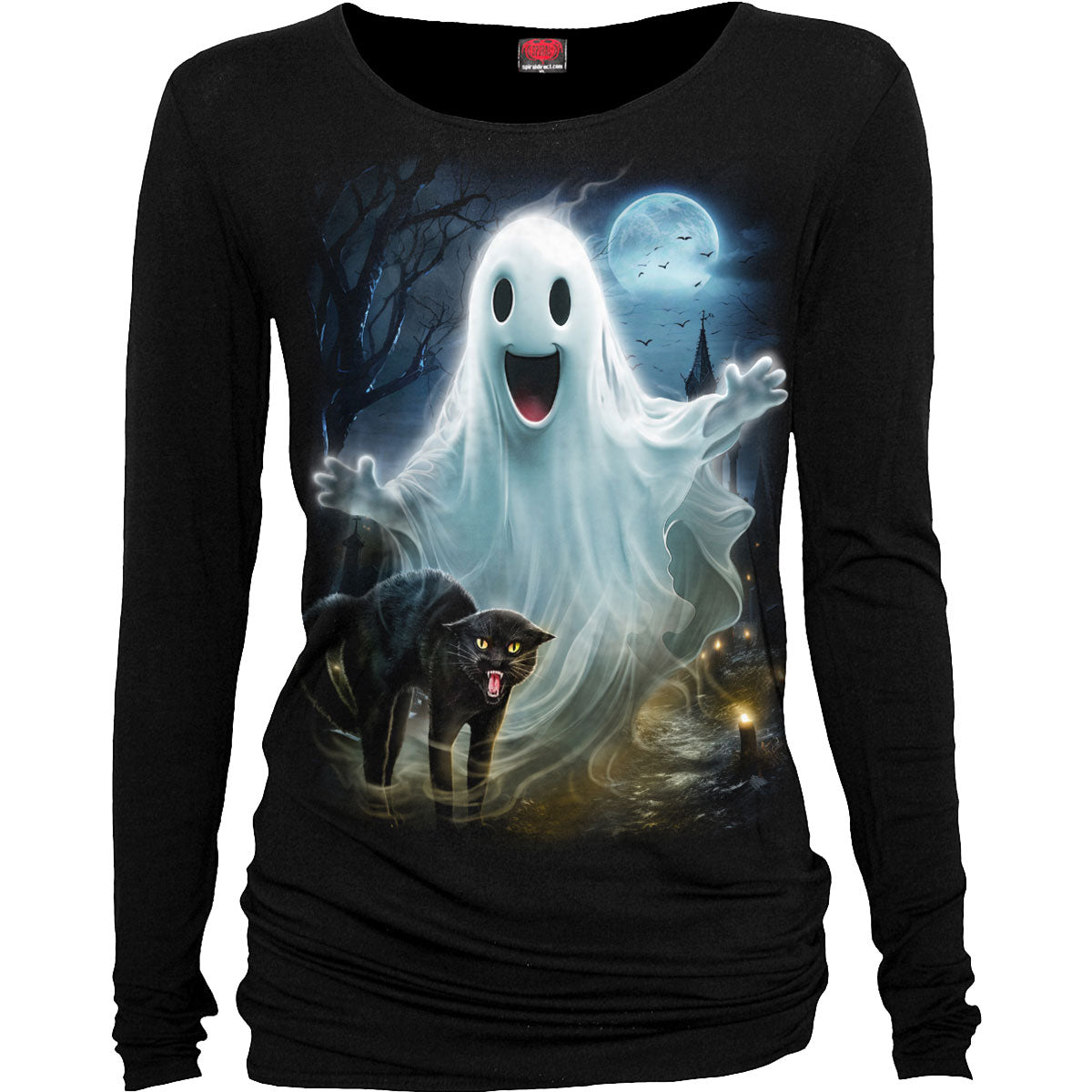 Spiral Ladies Long Sleeve Baggy T-Shirt: High Spirits