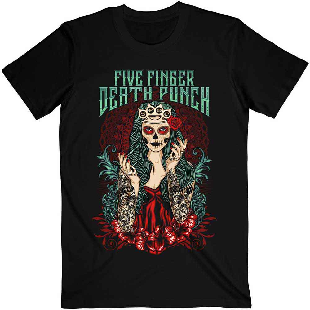 Five Finger Death Punch T-Shirt: Lady Muerta