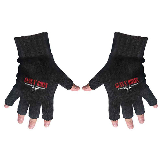 Guns N' Roses Gloves: Logo & Pistols