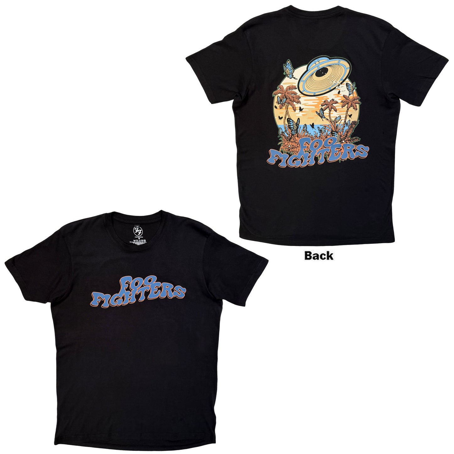 Foo Fighters Premium Carbon T-Shirt: Space Butterflies