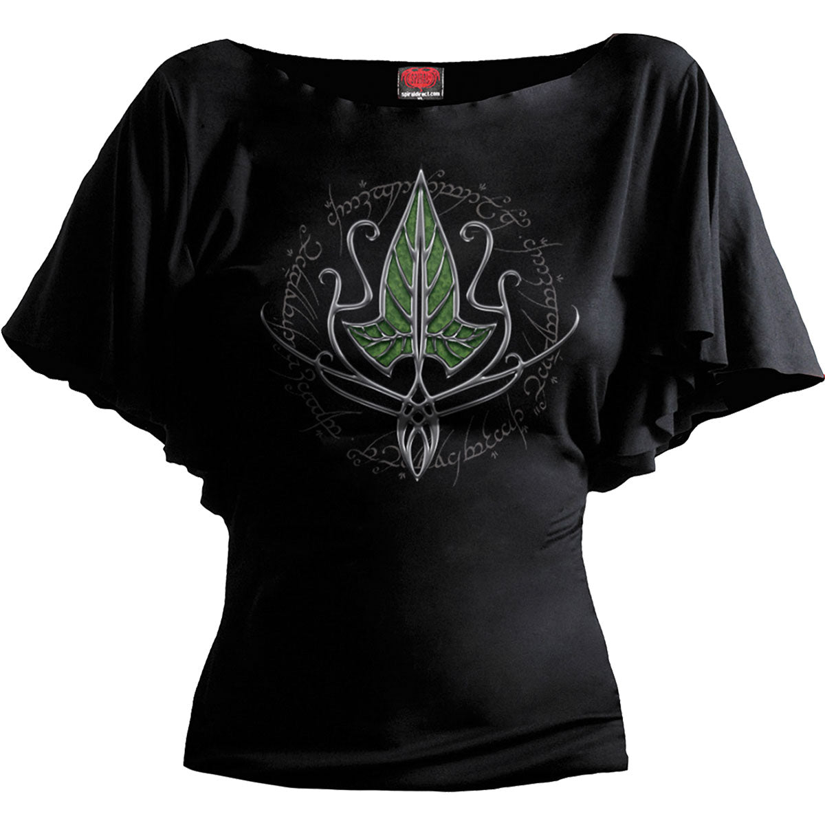 Lord Of The Rings Ladies Latin Boatneck Top: Frodo Leaf