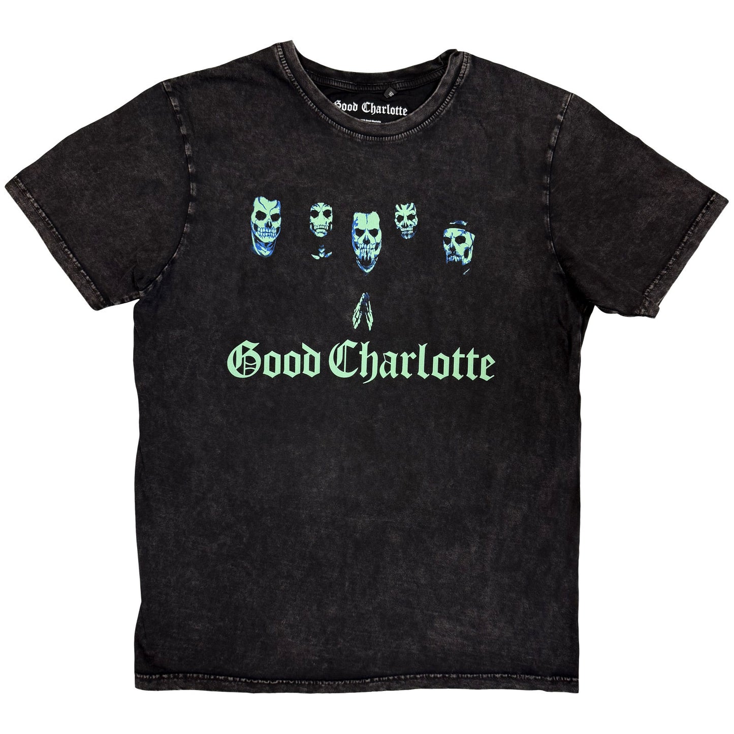 Good Charlotte Stone Wash T-Shirt: Generation Rx Skulls