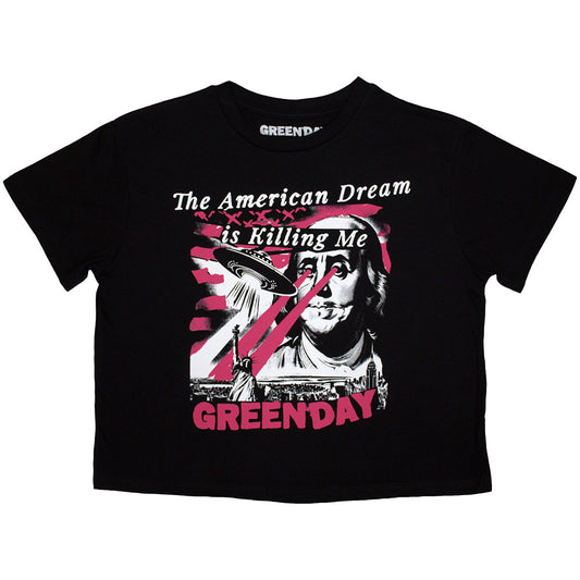 Green Day Ladies Crop Top: American Dream