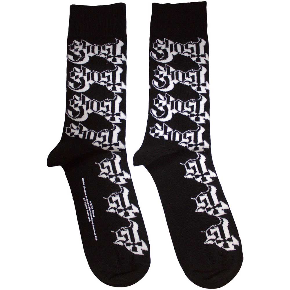 Ghost Socks: Logo Pattern