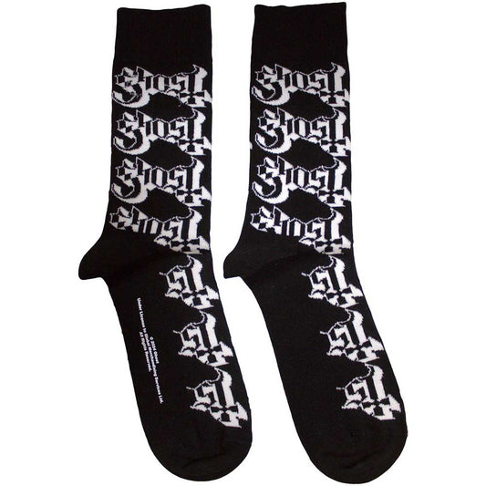 Ghost Socks: Logo Pattern