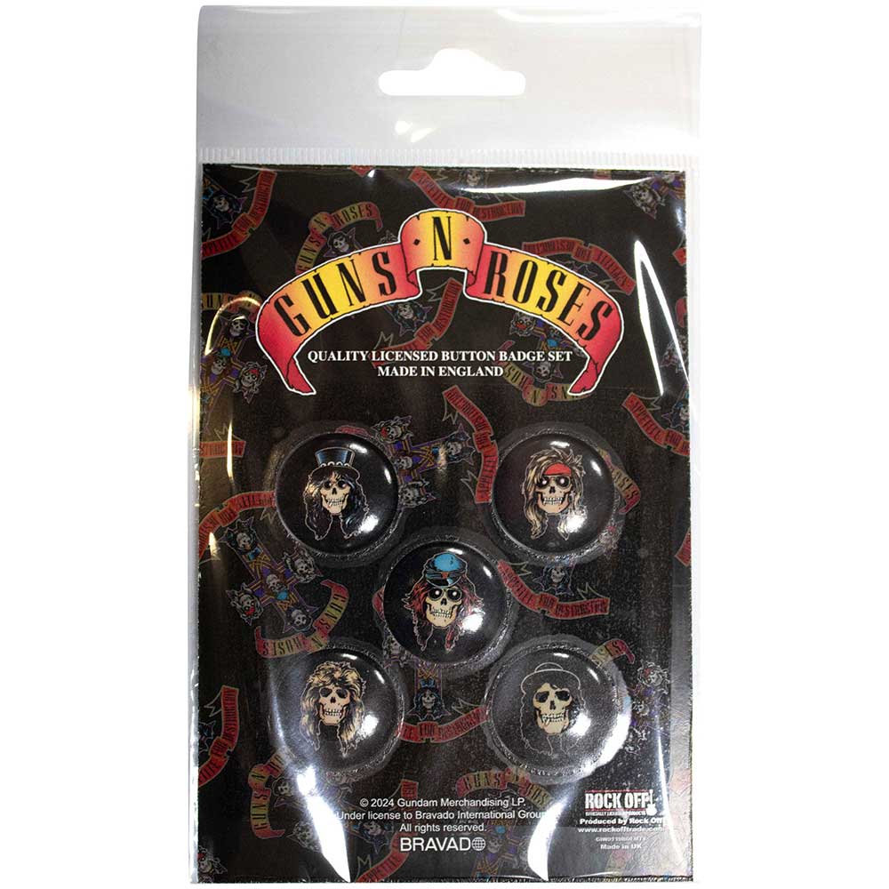 Guns N' Roses Badge: Appetite Skulls