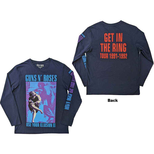 Guns N' Roses Long Sleeve T-Shirt: Get In The Ring Tour '91-'92