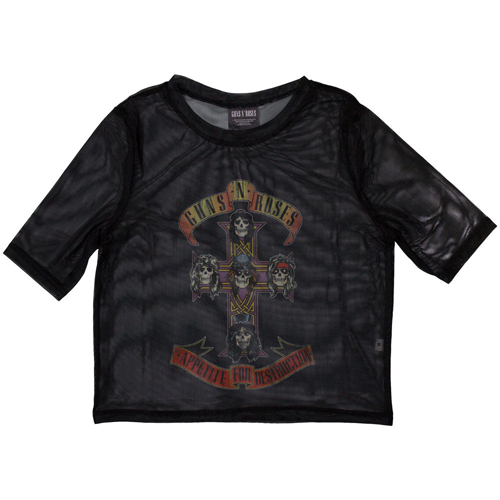 Guns N' Roses Ladies Crop Top: Appetite For Destruction