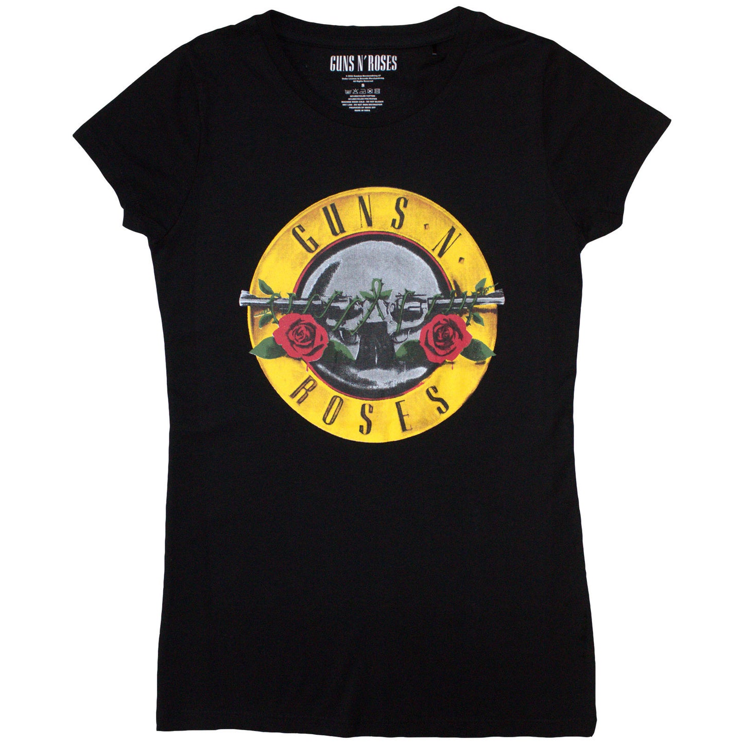 Guns N' Roses Ladies T-Shirt: Classic Bullet Logo