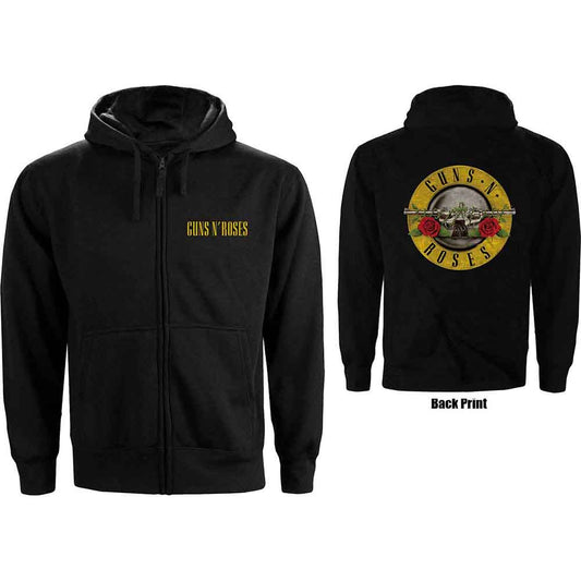 Guns N' Roses Ladies Zipped Hoodie: Classic Logo