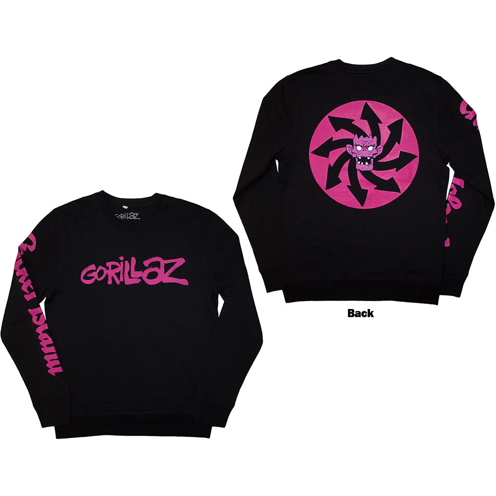 Gorillaz Sweatshirt: Craker Island Pazuzu Spiral