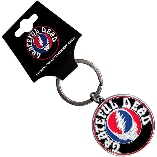 Grateful Dead Keychain: Steal Your Face Logo