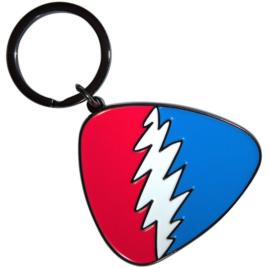 Grateful Dead Keychain: Red/Blue Plectrum