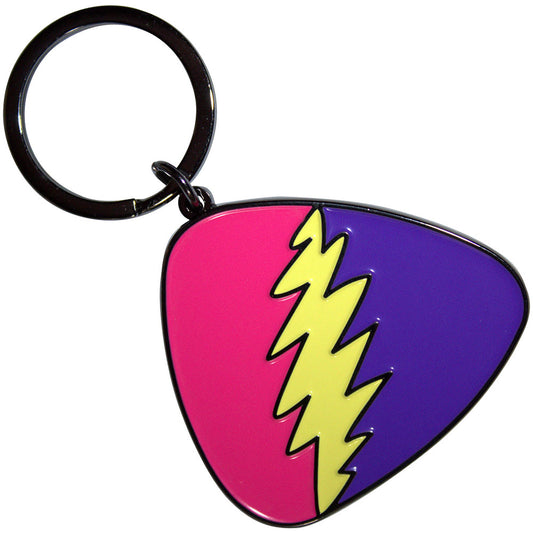 Grateful Dead Keychain: Pink/Purple Plectrum