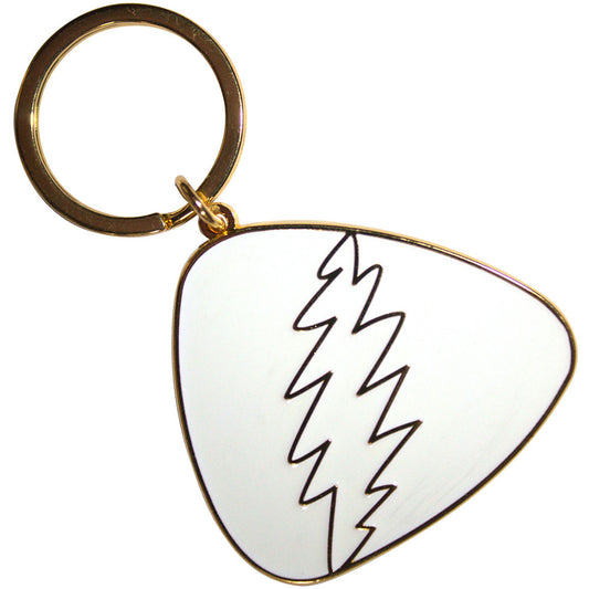 Grateful Dead Keychain: White Plectrum