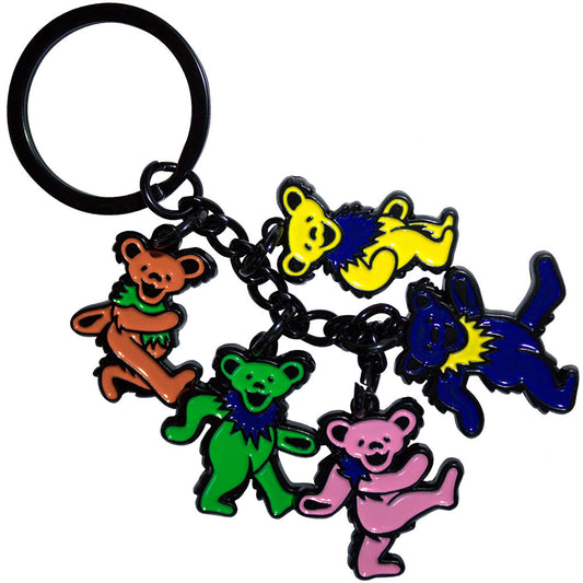 Grateful Dead Keychain: Dancing Bears Charms