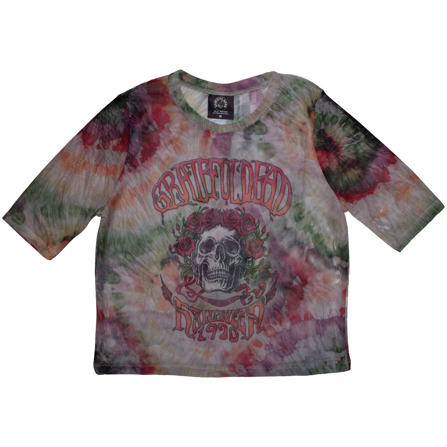 Grateful Dead Ladies Mesh Crop Top: Stony Brook Bertha