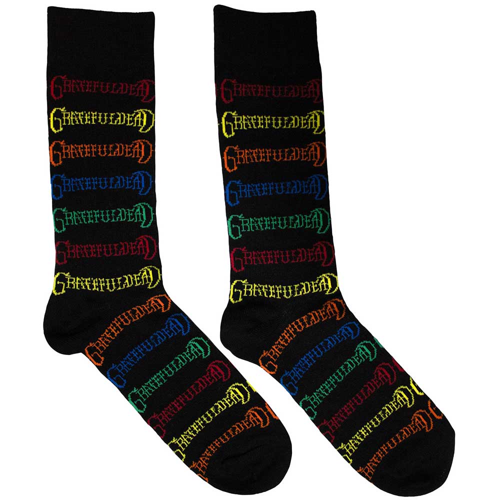 Grateful Dead Socks: Coloured Logos Pattern