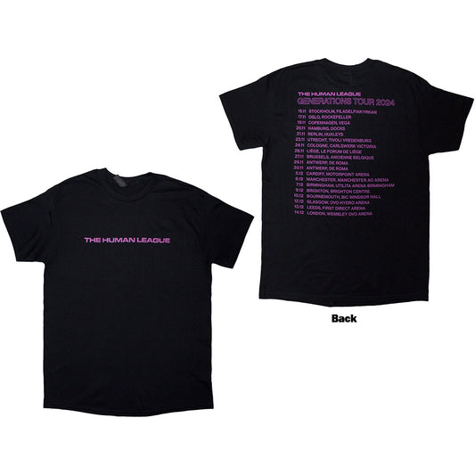 The Human League T-Shirt: Generations Tour '24 Text
