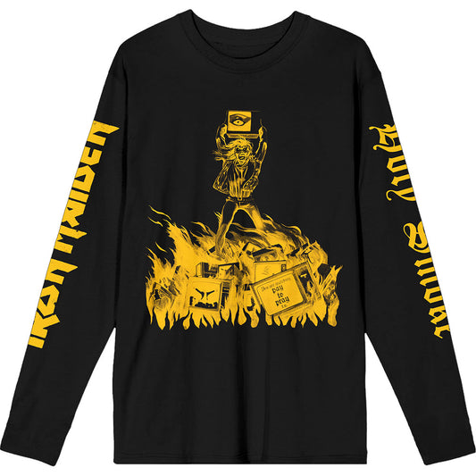 Iron Maiden Long Sleeve T-Shirt: Holy Smoke Isolated Yellow